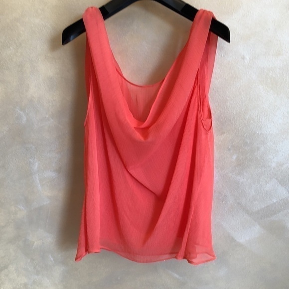 Alice and Olivia Orange Chiffon top - Picture 4 of 9
